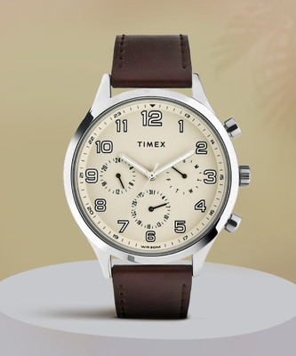 TIMEX Multi Function Beige Dial Analog Watch  - For Men