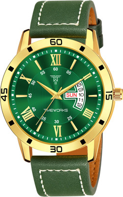 TIMEWORKS 415YYM16 TIMEWORKS Designer Day and Date Green Dial Men's & Boy's Analog Watch  - For Men