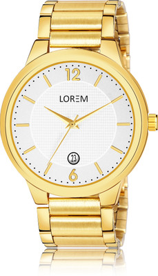 LOREM LR136 White Date Function Casual Analog Watch For Men LR136 Analog Watch  - For Men