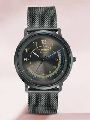 SONATA Poze Grey Dail Grey Strap Analog Watch  - For Men