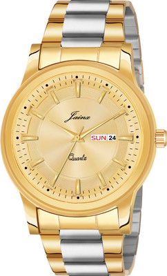 JAINX Premium Golden Day and Date Feature Analog Watch  - For Men