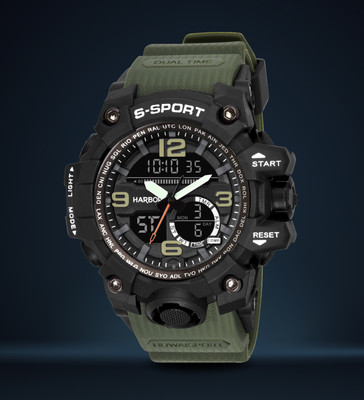 Harbor 9091D S-Sports Multi Functional Athletics Sports Analog-Digital Watch  - For Men