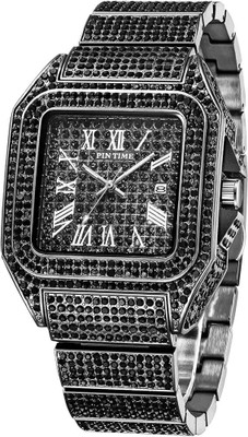 PFH black Diam 001 Trendy Analog Watch  - For Men
