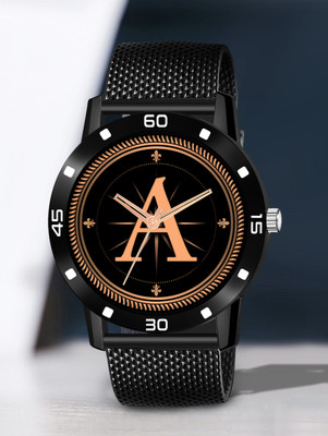 RobinXX ALPHA-A-AVO-BLK-SFR-1 Alpha Heritage Collection A Black Strap Watch for Man & Boys Analog Watch  - For Men