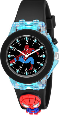 Scarter Spiderman 3D Character Multi-color Light For 3 To 13 Years Old Kids Analog Watch  - For Boys