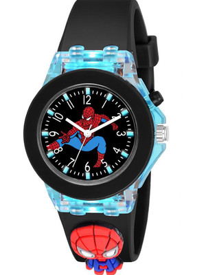 Scarter Spiderman 3D Character Multi-color Light For 3 To 13 Years Old Kids Analog Watch  - For Boys