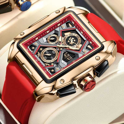 OVERFLY LIGE Square Chronograph Military Sports Analog Watch  - For Men