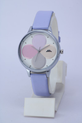 ZANZEER Unique Big Multi Flower Dial Designer Color Full Leather Belt New Collection premium leather belt multi flower dial Analog Watch  - For Girls