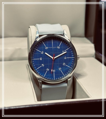 NITYA DRM001- GREY BLUE Analog slim case men watch Exclusive Premium Silicon Strap Analog Display Blue Color Analog Watch  - For Men
