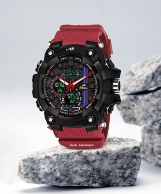 AB Collection AB-005 Shock Resistant Multifunctional Analog-Digital Watch  - For Men