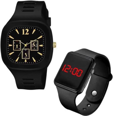 QALIBA Young Looking Analog-Digital Watch - For Boys New Fabulous Series For Men's And Boys Best Stylish Different Attractive Analog-Digital Watch  - For Boys