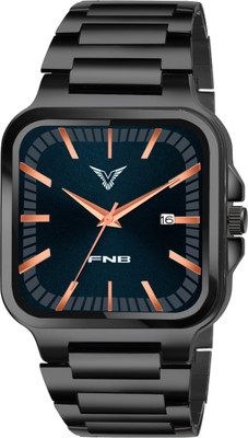 FNB FN-2023-BBlk Elegant Series Square Analog Quartz For Men/Boys Analog Watch  - For Men