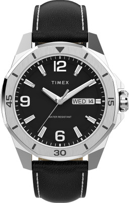 TIMEX TW2W79800UJ TIMEX Essex Black Round Dial Analog Watch  - For Men