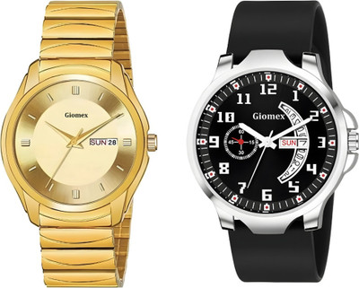 Giomex 1578 GP DD-Combo-Black Smile Silicon Black Strap 1578 GP DD-Combo-Black Smile Silicon Black Strap Analog Watch  - For Men & Women