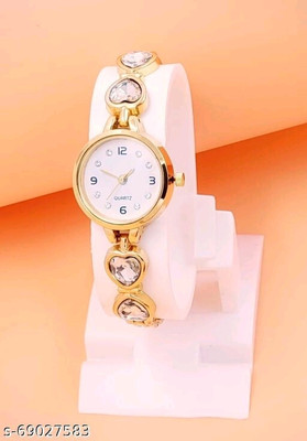 ZANZEER Exclusive Choice Silver Diamond Bracelet Chain Round dial Analog Watch  - For Girls