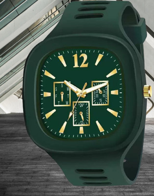 SKYZONE New Trend Square Dial Analog Silicone Strap Stylish Watch For Men Sk-044 Analog Watch  - For Boys