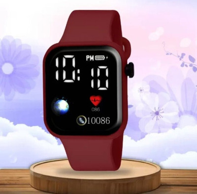 BOYS NEW STYLES KGFL30 Lifestyle Dial Color Black & Maroon Strap Digital Watch  - For Boys & Girls