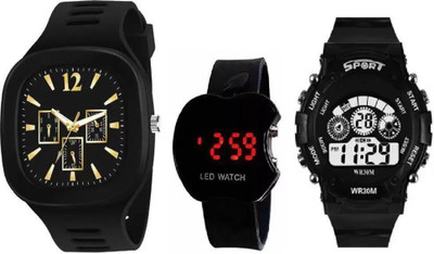 RareEagle CASUAL FORMAL FESTIVEL COMBO FOR MEN & BOYS. (PACK OF 3) Analog-Digital Watch Analog-Digital Watch  - For Boys & Girls