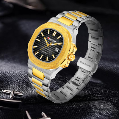 Argus Portive - 3001 For Men Date Display Casual Stainless Steel Strap Luxury Premium Quality Analog Watch  - For Men