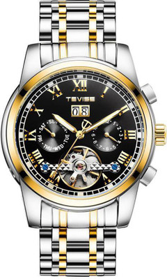 Tevise Automatic Mechanical Skeleton Chronograph Luxury Watch(Black) Automatic Mechanical Skeleton Chronograph Luxury Watch(Black) Analog Watch  - For Men