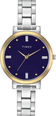 TIMEX Blue Dial Stainless Steel Analog Watch  - For Women