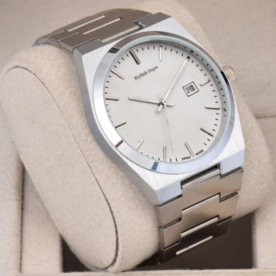 STYLISH GUYS DRM PE Silver White Ex491 Professional Watch For Men Analog Watch  - For Men
