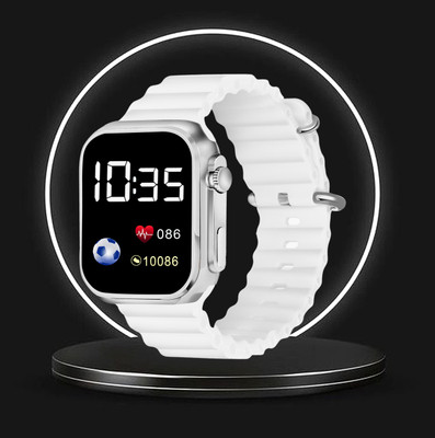 FADISO New Classy TRENDY Square Silicon White ULTRA Date & Time Display Dial Digital Watch  - For Boys & Girls