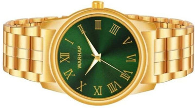 WARHAP Tranado FULL FIGURE DAIL | Gold Plated | Roman | 3D Cut Glass | Analog Watch  - For Men