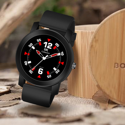 IIK Collection IIK-969MN Silicon Strap Watch for Men Round Dial with Adjustable Flexible Silicon Strap Analog Watch  - For Men