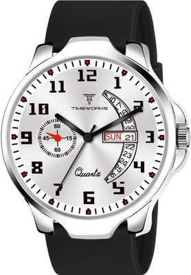 TIMEWORKS 409SNI01 TIMEWORKS Day Date White Dial Soft Silicon Smart Strap Watches for Men Watches Analog Watch  - For Men