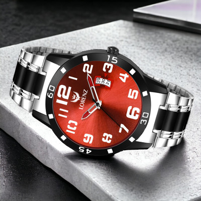 LORENZ MK-3054K Lorenz Two Tone Chain & Maroon dial Watch for Men | Watch for Boys | 3054K Analog Watch  - For Men