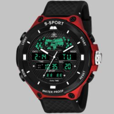 Reborn 9084 DUAL TIME Analog-Digital Watch  - For Men