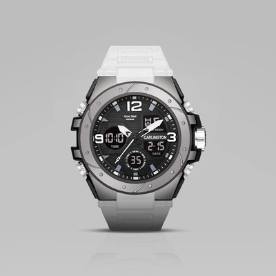 Carlington Endurance 9105 White Endurance Series Analog-Digital Watch  - For Men