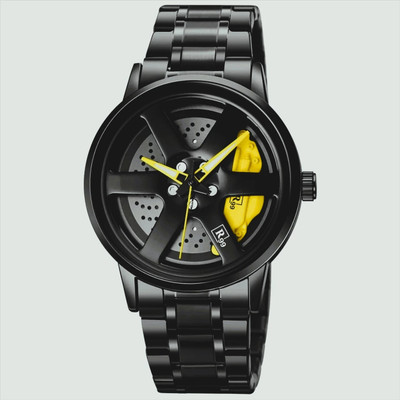 Ipd Rotation Wheel For Men Watch 3D Rotating Spinning Watch Quartz Men Rim Car Wheel Watches Analog Watch  - For Men