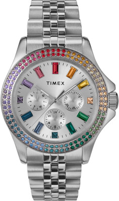 TIMEX TW2W33000UJ Trend Silver Round Dial Analog Watch  - For Women