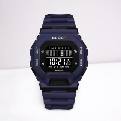 TrackFly 601 Silicone Strap Hybrid Multi Function Working Premium Quality LED Luminous Light Digital Watch  - For Men