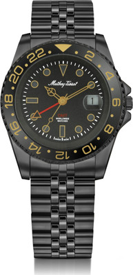 Mathey-Tissot H903NN Swiss Made Vintage GT Quartz Black Dial Analog Watch  - For Men