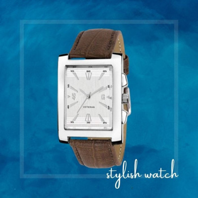Giomex 2024 New Edition Analog Square Leathers Strap Wrist Watch Analog Watch  - For Men