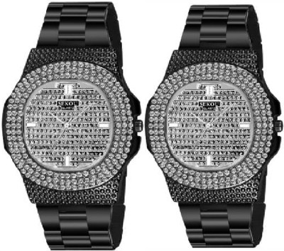 Timefit High Demand Stylish Black Analog Watch  - For Men