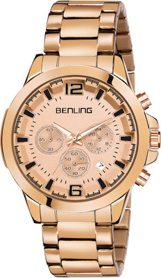 Benling Luxury Affordable Watch for Men Stainless Steel Chain Premium Chronograph Watch for Men Analog Watch  - For Men