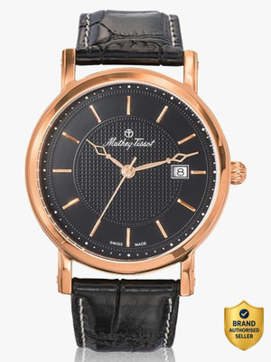 Mathey-Tissot HB611251PN Swiss Made Quartz Black Dial Analog Watch  - For Men