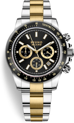 Bruno Milano Black Gold Chronograph watch for men Analog Watch  - For Men