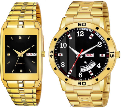 Caihong Golden-Black-Gold-7 Analog Watch  - For Men