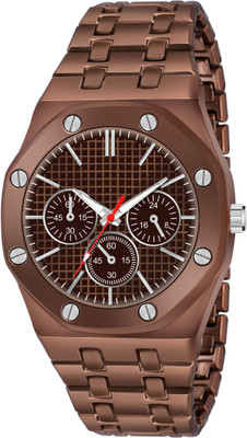 Trex HBL-Brown Bronze Dial Bronze Strap Slim Stylish Look Analog Watch  - For Boys
