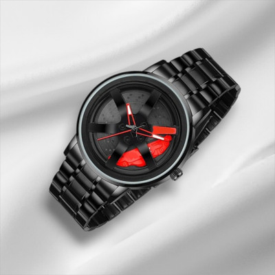 Hezoc Spinnig Wheel Watch Spinning Watch Quartz Men Rim Car Wheel Watches Analog Watch  - For Men & Women