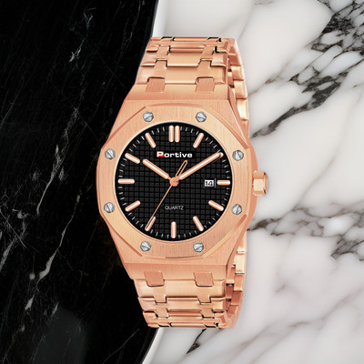 Portive 3001_PLAIN_ROSE GOLD 3001 Analog Watch  - For Men