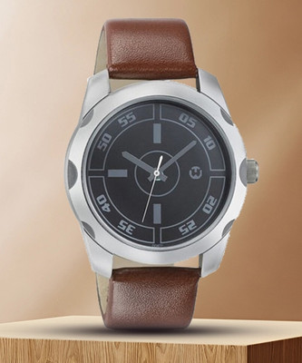 WIZARD TIMES WIZARD TIMES WIZARD TIMES 3123SL03 Quartz Black Dial Leather Strap Watch for Guys Analog Watch  - For Men