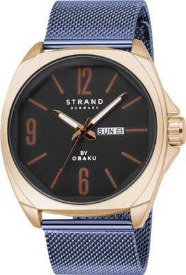 Strand By Obaku Strand By Obaku Douglas Ocean Quartz Blue Round Dial Men's Watch - S722GDVLML Douglas Ocean Analog Watch  - For Men