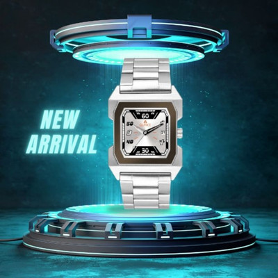 Aglance AG1574SM01 SILVER DIAL DATE ON 3 FUNCTIONING & ADJUSTABLE SS CHAIN Attractive AG1574SM01 Silver Dial Date On 3 Functioning & Adjustable Ss Chain Analog Watch  - For Men & Women