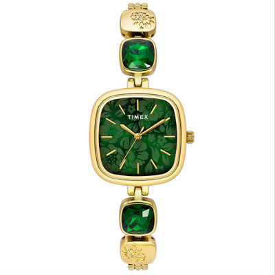 TIMEX TWEL21000 TIMEX Fria Green Square Dial Analog Watch  - For Women